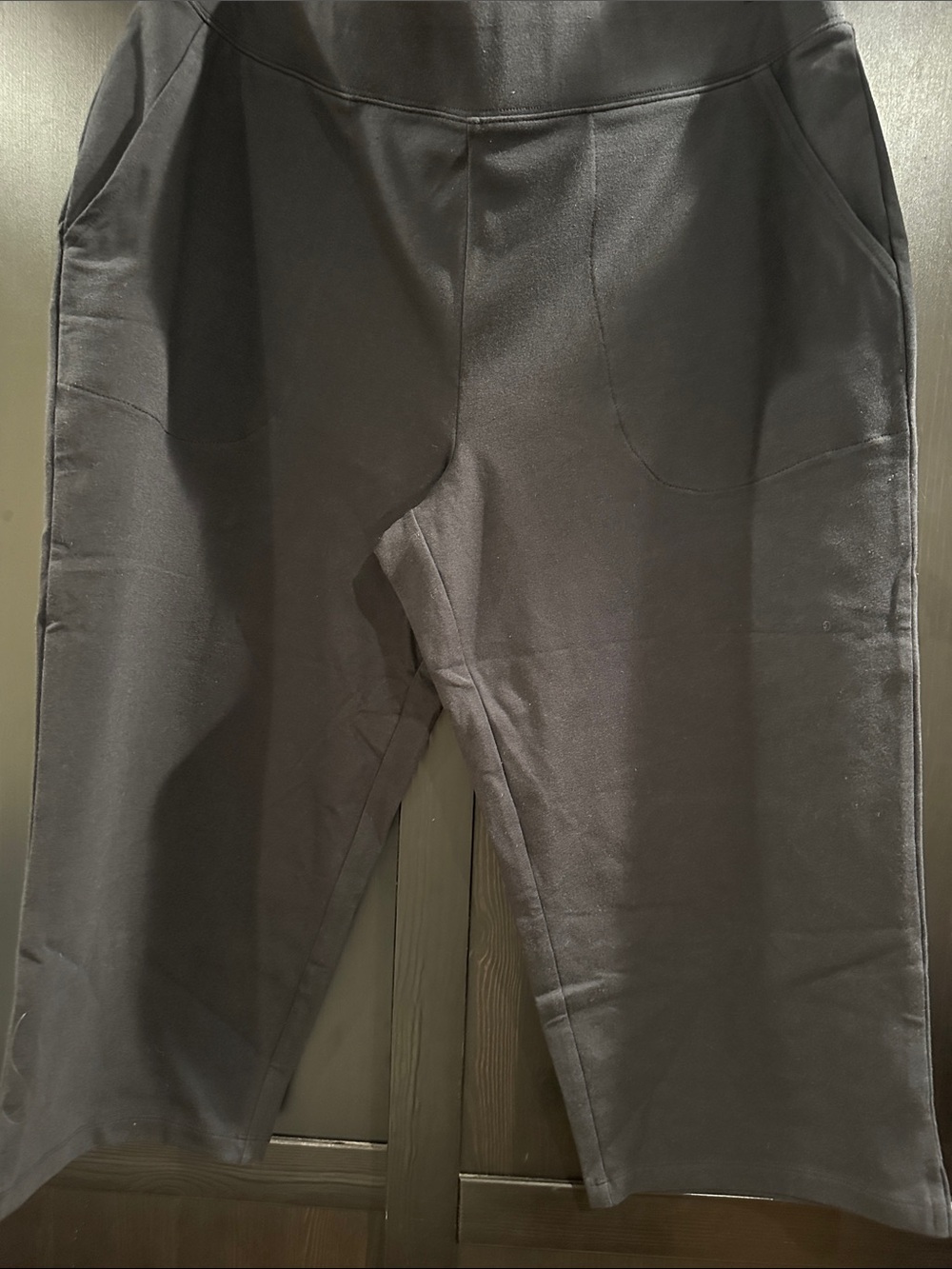 d&Co. Black Stretch Capri Pants with Smooth Front and Side Pockets
NWOT